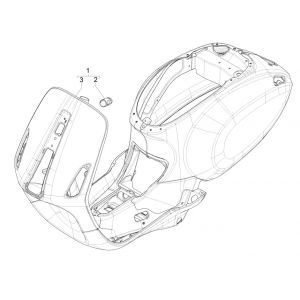 Ramka - Uchwyt zamka Vespa Elettrica 2018-2019