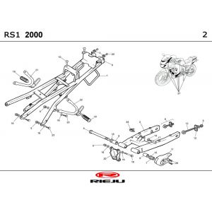 Ramka 2 Rieju RS1 szara matowa 2002 2-suwowa