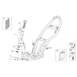 Ramka Aprilia SR 50 H2O ie+carb 2004-2009
