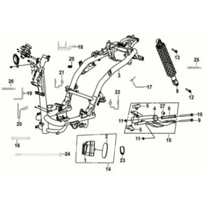 Frame Body - Engine Hanger Sym Orbit III 125i E5