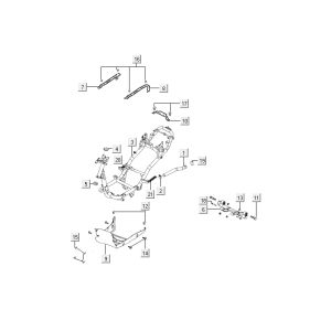 Części ramowe Kymco Agility 10' 4-suwowy ciemnoszary