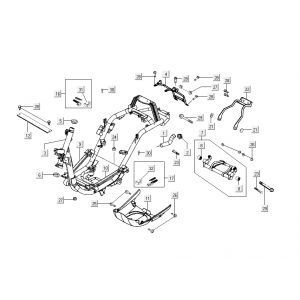 ramka Kymco Sento 4-suwowy Czerwony