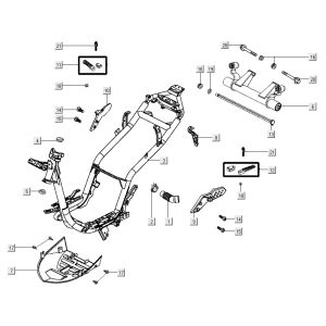 Ramka Kymco Super 8 Street 4-suwowy niebieski