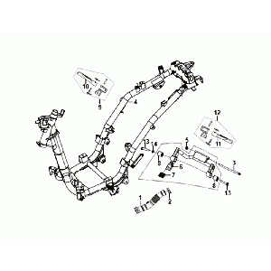 Rama Zawieszenia Silnika Sym Allo Euro4 (BK-5560S) Jasny Czarny