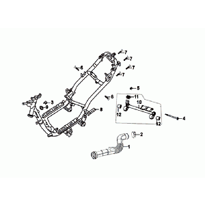 RAMA/ZAWIESZENIE SILNIKA SYM Orbit II Euro 4 Rozmiar Szary