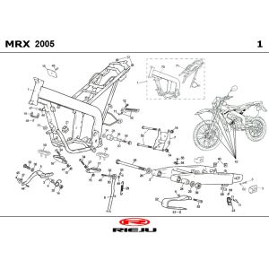Ramka Rieju MRX P-up czarna 2008 2-suwowa