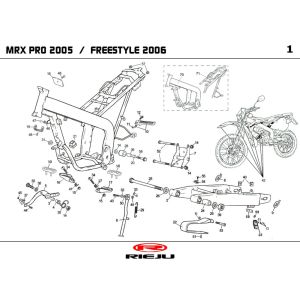 Ramka Rieju MRX pro czarna 2006 2-suwowa