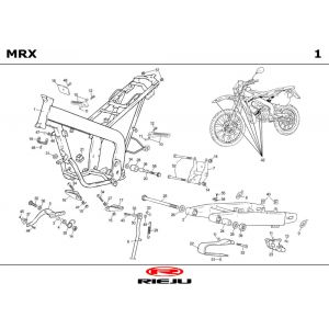 Ramka Rieju MRX czerwona 2004 2-suwowa