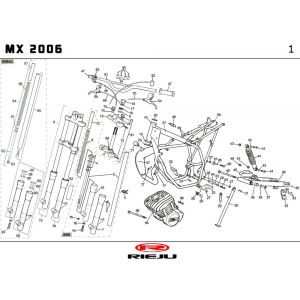 Ramka Rieju MX niebieska 2010 2-suwowa