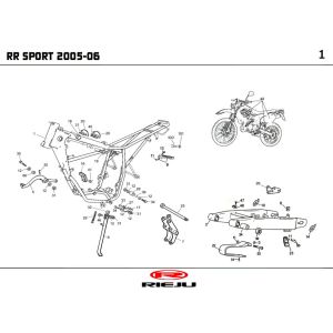 Ramka Rieju RR sportowa czarna 2005 2-suwowa