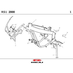 Ramka Rieju Rs1 żółto-niebieska 2001 2-suwowa