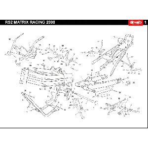 Rama Rieju Rs2 wyścigowa czarna 2010 2-suwowa