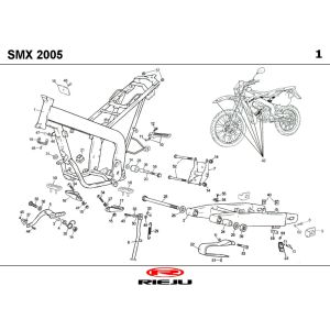 Ramka Rieju SMX niebieska 2006 2-suwowa