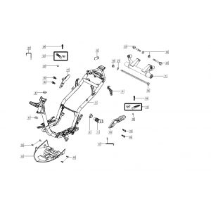Ramka Kymco Super8 Ulica 50i E4 Mat Czarny