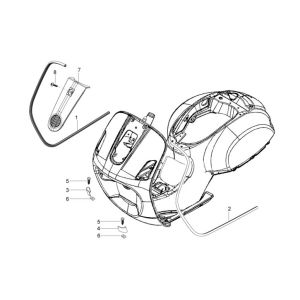 Ramka Vespa Lx 2-suwowa czarna 98/A