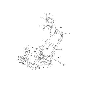Ramka Yamaha Aerox 2-suwowa