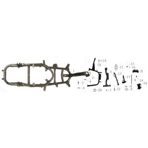 Części ramowe China Touring niebieski