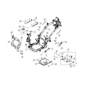 Części ramowe Kymco New Dink 4-suwowy czarny metaliczny