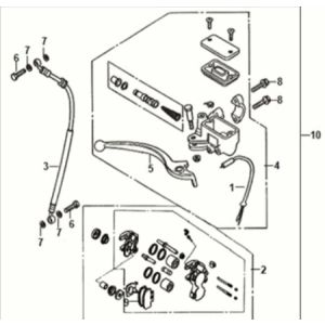 Front Brake Master Cylinder Sym Orbit III 125I E5