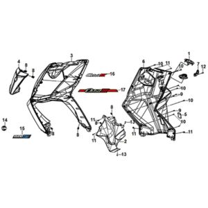 Front Cover - Front Inner Box Sym Orbit III 125i E5 Grey (GY-430C)