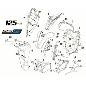 Front Cover Sym Symphony ST 125i LC E5 Grey (GY-010U)