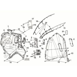Front Inner Cover Sym Symphony ST 125i LC E5 Grey (GY-010U)