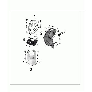 Do poszycia Peugeot Kisbee czarny matowy oryginalny euro4