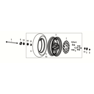 Koło przednie Sym E-XPRO 45KM/H 2020-2021