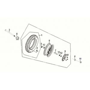 Koło przednie Sym Orbit III 50 E5