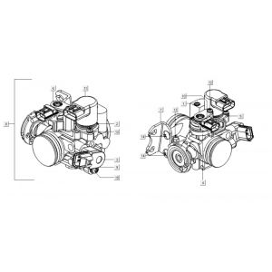 Przepustnica Kymco Xciting 400i Żółta