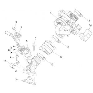 Korpus przepustnicy Piaggio Zip 4-suwowy (Euro 4 wtrysku IGET)