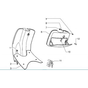 Schowek na rękawiczki przednie Piaggio Zip RST 