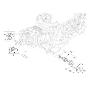 Grupa Równoważenia Wspornik Vespa Sprint 125 4T 3V IE ABS -Groep Balanceringensteun Vespa Sprint 125 4T 3V
