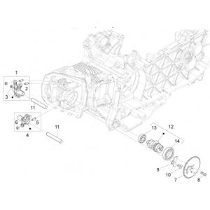 Grupa Równoważenia Wspornik Vespa Sprint 125 4T 3V IE ABS -Groep Balanceringensteun Vespa Sprint 125 4T 3V IE ABS