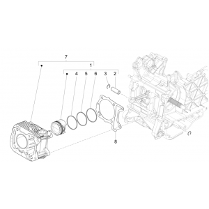 Grupa Cylinder Tłok Sworzeń Vespa Sprint 125 4T 3V IE ABS
