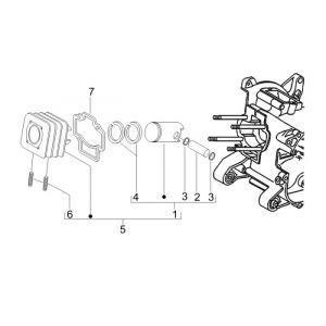 Cylinder Piaggio Liberty 2-suwowy