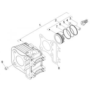 Cylinder Piaggio New Fly 4-suwowy 2-zawór