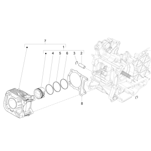 Piaggio Liberty 50 4-suwowa grupa sworzni tłokowych
