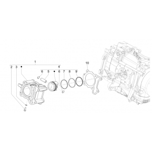 Vespa GTS 125 4T E4 ABS 2019 grupa sworznia tłokowego cylindra (EMEA)