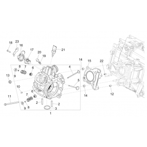 Głowica grupy - Zawory - Vespa GTS 125 4T E4 ABS 2019 (EMEA)