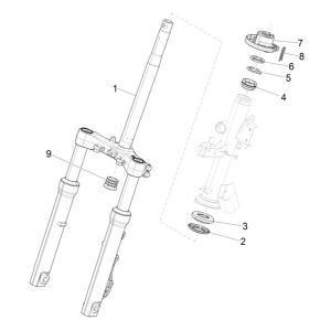 Grupa łożysk kierowniczych Piaggio Medley 125 ABS E5 2021-2022 (EMEA)