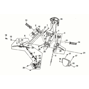 Kierownica Sym E-MIO Nardo Szara (GY-430C/BK-001C)