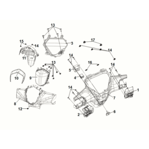 Pokrywa uchwytu - reflektory Sym Symphony ST 50 E5 Biała (WH-8028P)