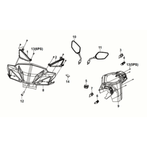 Rura uchwytowa - osłona uchwytu Sym Orbit III 50 E5 Flash Black/Matt Black (BK-5560S/BK-007U)