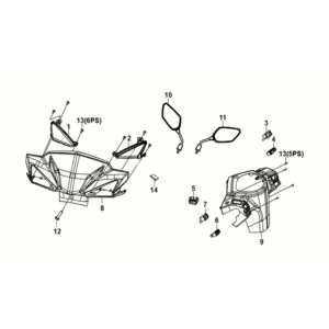 Rura uchwytowa - osłona uchwytu Sym Orbit III 50 E5 Czarny Mat/Fluorescencyjny Żółty (BK-007U/Y-102C)