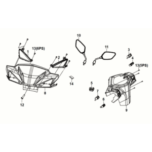 Rura uchwytowa - osłona uchwytu Sym Orbit III 50 E5 Biały/Szary (WH-006/GY-419S)