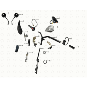 Kierownica/widelec przedni Yadea M6L