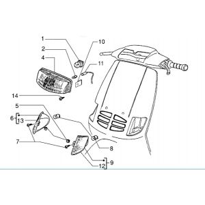 Reflektor Piaggio Zip RST