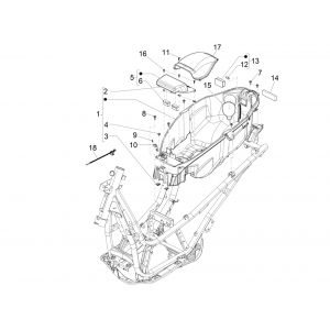 Pudełko na kaski Piaggio Beverly 300 IE ABS E4 2016 - 2020 (EMEA)