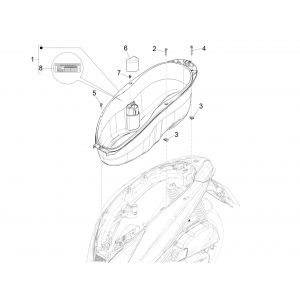 Pudełko na kask Piaggio Medley 125 4T IE ABS E4 2016-2019 (EMEA)